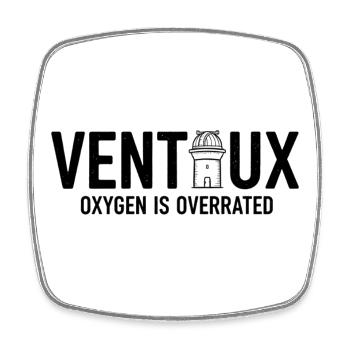 Ventoux Oxygen Is Overrated Cycling Design - Square fridge magnet - white - Front