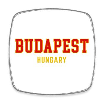 Budapest City Pride Varsity - Viereckiger Kühlschrankmagnet - Weiß - Vorne