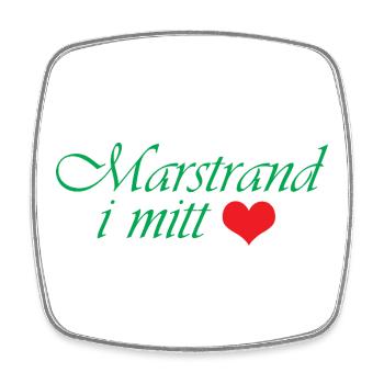 Marstrand in meinem Herzen - Viereckiger Kühlschrankmagnet - Weiß - Vorne