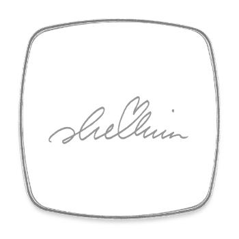 Signature font Graffiti Monogram - Square fridge magnet - white - Front