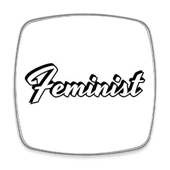  Feminist  - Square fridge magnet - white - Front