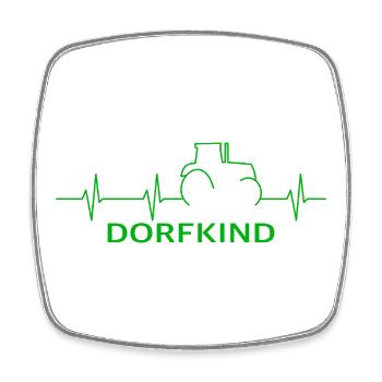 Traktor Dorfkind Herzschlag Bauernhof - Viereckiger Kühlschrankmagnet - Weiß - Vorne