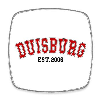 Duisburg gegründet 2006 - Viereckiger Kühlschrankmagnet - Weiß - Vorne