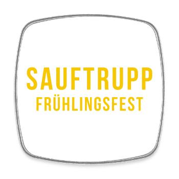 Sauftrupp Frühlingsfest 2026 – Bierfest Crew - Viereckiger Kühlschrankmagnet - Weiß - Vorne