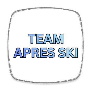 Team Après Ski Gradient - Viereckiger Kühlschrankmagnet - Weiß - Vorne