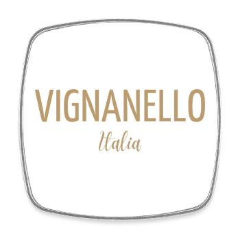 Vignanello Italia - Viereckiger Kühlschrankmagnet - Weiß - Vorne