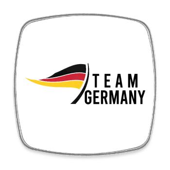 Team Germany - Viereckiger Kühlschrankmagnet - Weiß - Vorne