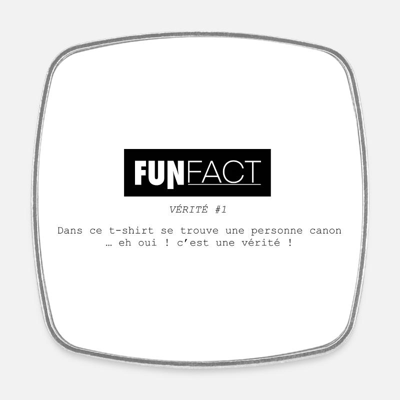FUNFact_-1 - Magnet carré - blanc