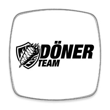 Döner Team - Viereckiger Kühlschrankmagnet - Weiß - Vorne