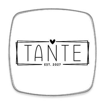 Tante 2027 - Viereckiger Kühlschrankmagnet - Weiß - Vorne