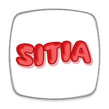 Geschenk für Sitia - Viereckiger Kühlschrankmagnet - Weiß - Vorne