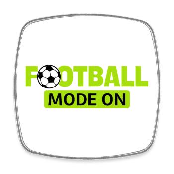 Football_mode - Viereckiger Kühlschrankmagnet - Weiß - Vorne