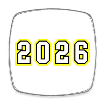 2026 year - Square fridge magnet - white - Front