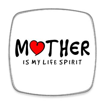 Mother Is My Life Spirit Elegant Quote - Magnet carré - blanc - Devant