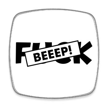 Censorship Beep Sound Fuck - Square fridge magnet - white - Front