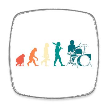 Schlagzeuger Schlagzeug Drumsticks - Viereckiger Kühlschrankmagnet - Weiß - Vorne