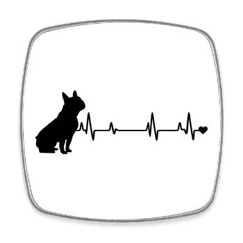 Dog - Square fridge magnet - white - Front