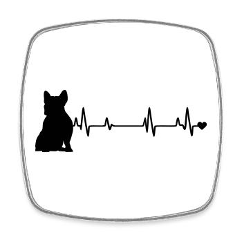 Dog - Square fridge magnet - white - Front