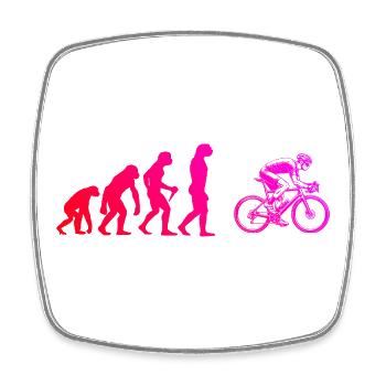 Gift idea for a road bike with road bike - Square fridge magnet - white - Front
