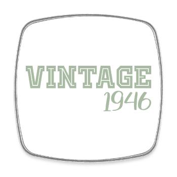 80 Years 1946 Vintage Retro Birthday Gift - Square fridge magnet - white - Front