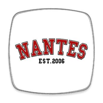 Nantes gegründet 2006 - Viereckiger Kühlschrankmagnet - Weiß - Vorne