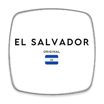 Salvadoran pride, minimalist sleek design - Square fridge magnet - white - Front