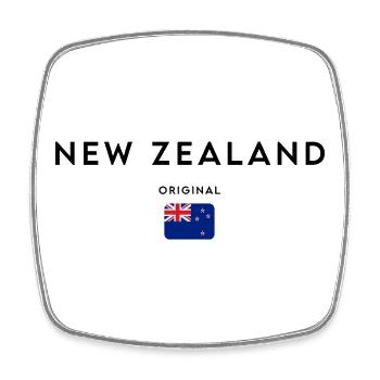 New Zealand pride, minimalist sleek design - Square fridge magnet - white - Front