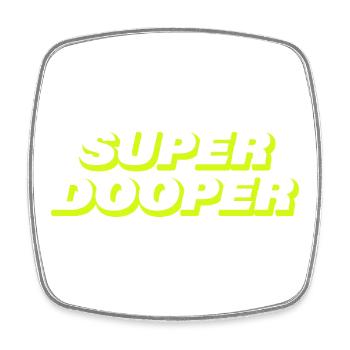 SUPER DOOPER - Magnet carré - blanc - Devant