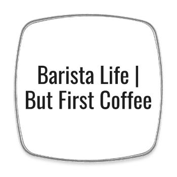 Barista Life Coffee - Viereckiger Kühlschrankmagnet - Weiß - Vorne
