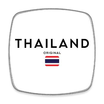 Drapeau thaïlandais, design minimaliste élégant - Magnet carré - blanc - Devant