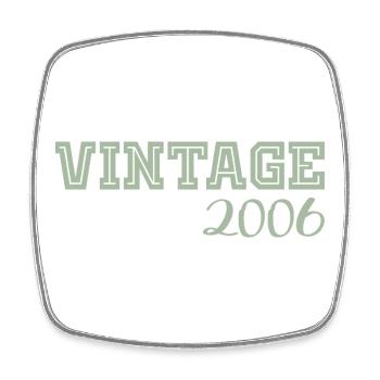20 ans 2006 Vintage Retro Cadeau Anniversaire - Magnet carré - blanc - Devant
