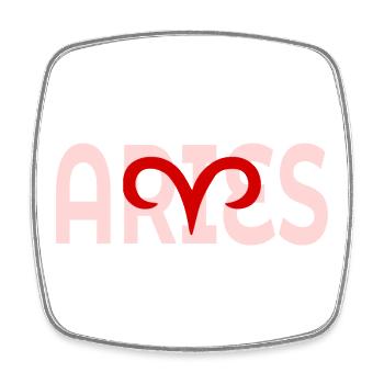Birthday Aries March April - Square fridge magnet - white - Front