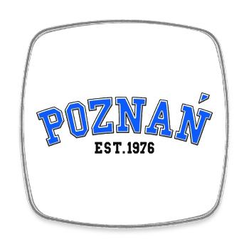Poznań Est. 1976 - Square fridge magnet - white - Front