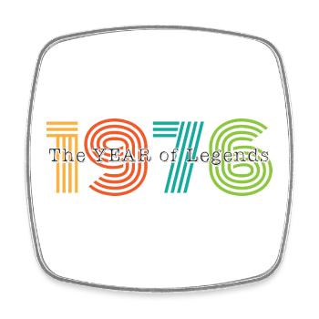 Vintage 1976 - Square fridge magnet - white - Front