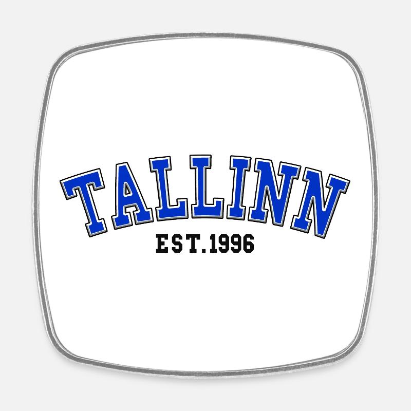 Tallinn Est. 1996 - Square fridge magnet - white