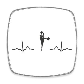 Cheerleader Cheer Mom Cheerleading - Square fridge magnet - white - Front