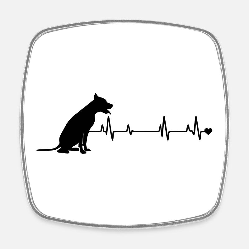 Dog - Square fridge magnet - white
