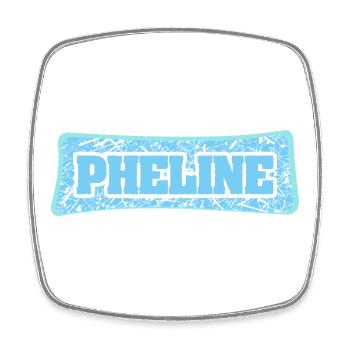 Phline Graffiti Font Blue - Square fridge magnet - white - Front