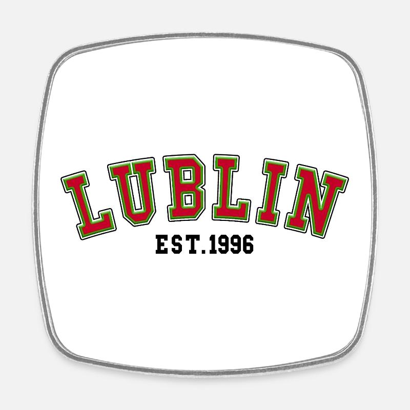 Lublin Est. 1996 - Square fridge magnet - white