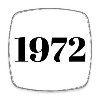 1972 Vintage 1972 Retro 1972 Jubiläum 1972 - Viereckiger Kühlschrankmagnet - Weiß - Vorne