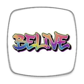 CRÉEZ LE GRAFFITI ARC-EN-CIEL - Magnet carré - blanc - Devant