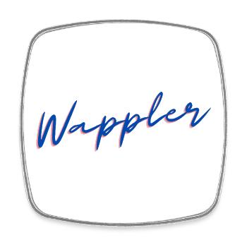 Wappler - Viereckiger Kühlschrankmagnet - Weiß - Vorne