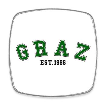 Graz fondée en 1986 - Magnet carré - blanc - Devant