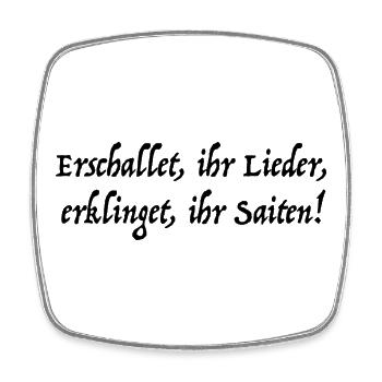Erschallet, ihr Lieder - Bach-Kantate BWV 172 - Viereckiger Kühlschrankmagnet - Weiß - Vorne