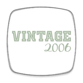 20 ans 2006 Vintage Retro Cadeau Anniversaire - Magnet carré - blanc - Devant