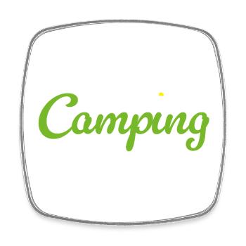 Camping Flower Camper Quotes Hobby Summer Van Life - Square fridge magnet - white - Front