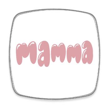 Pétillante Maman Style Joueuse Rose - Magnet carré - blanc - Devant
