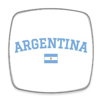 Argentinien Flagge Design Blau - Viereckiger Kühlschrankmagnet - Weiß - Vorne