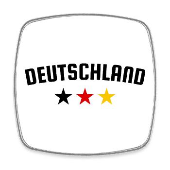 Germany 3 Star Design - Square fridge magnet - white - Front