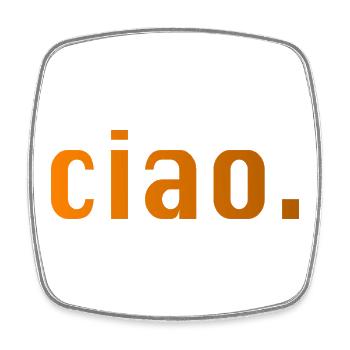 Ciao Italien Spruch Geschenk - Viereckiger Kühlschrankmagnet - Weiß - Vorne